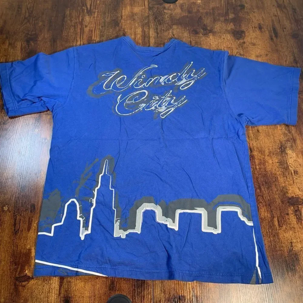 Nike‎ Chicago Skyline Windy City Basketball Blue 2005 shirt Sz MED